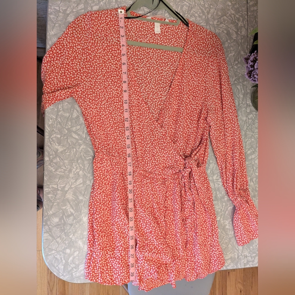 H&M Red Floral Patterned Romper - Picture 4 of 4